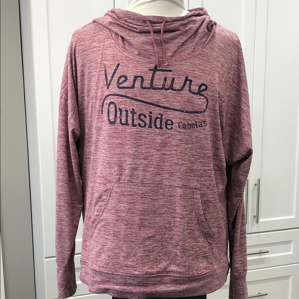 Cabela’s Hooded Long Sleeve Top | Women’s XL | Berry Mauve